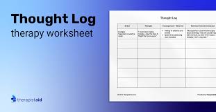 Thought Log With Example Worksheet