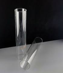 Clear Glass Cylinders Tube For Metal Or