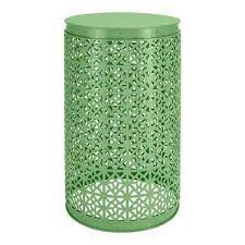 Green Metal 19 4 In Outdoor Patio Garden Stool