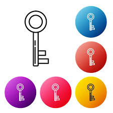 Doodle Door Key Color Vector Images