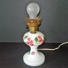 Milk Glass Boudoir Table Lamp Lamps
