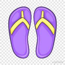 Flip Flop Sandals Icon In Cartoon Style