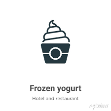 Frozen Yogurt Glyph Icon Vector On