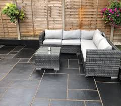 Kotah Black Limestone Sawn Edge Paving
