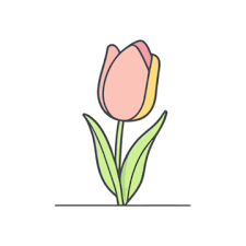 Simple Tulip Vector Art Png Images