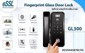 Fingerprint Glass Door Lock Essl Gl300