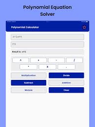 Polynomial Calculator On The App