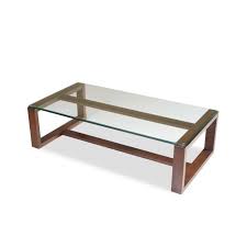 Wooden Centre Table With Glass Top