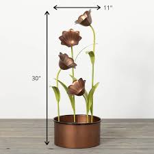 Copper Cala Lily Fountain Met2113