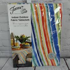Fiesta Striped Round Tablecloths For