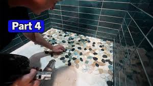Tiling A Shower Pebble Stone Floor