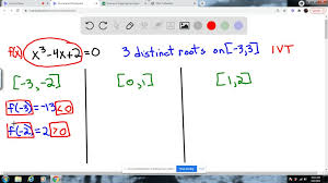 Show That The Equation X 3 4 X 2 0 Has