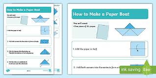 Build A Paper Boat Teacher Made Twinkl