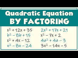 Solving Quadratic Equation By Factoring