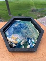 Sea Glass Wall Hanging Shadow Box