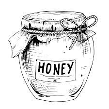 Sketch Of Honey Jar Hand Drawn Vector