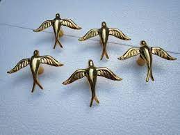 Polished Metal Flying Bird Wall Decor