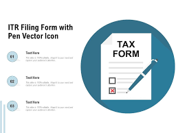 Itr Filing Form With Pen Vector Icon