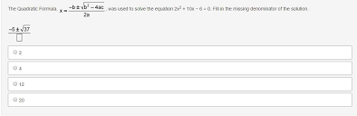 Quadratic Formula