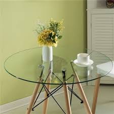 Clear Round Dining Table