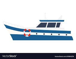 Small Ferry Boat Icon Coast Color Ship