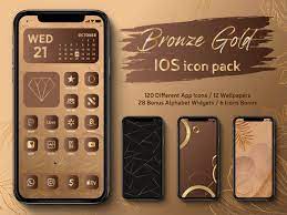 Iphone Ios App Icon Pack Luxury Bronze