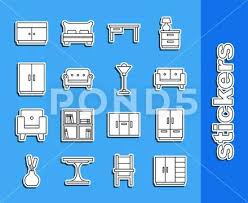 Set Line Wardrobe Sofa Office Desk