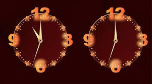 Clock Glassmorphism Effect Set 3d Style