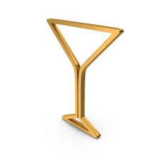 Martini Glass Icon Gold Png Images