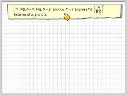 Writing A Single Logarithm In Terms Of