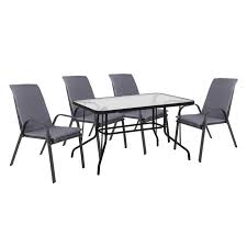 Set Dining Table 5 Pieces Chairs With