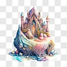 Fantasy Castle Floating On