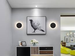 Simply Black Round Led Wall Light