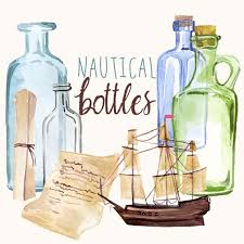 Nautical Ship In A Bottle Sea Glass