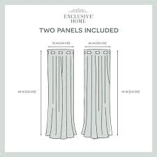 Sateen Blackout Curtain Panel Set White 52 X84 Exclusive Home