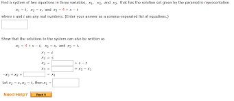 Solved Find A System Of Two Equations