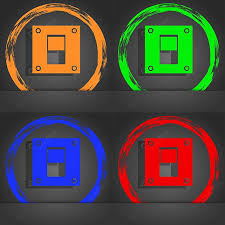 Modern Fashionable Power Switch Icon In