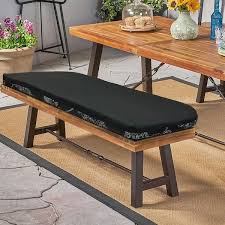 Outdoor Decor Flora Bench Seat Cushion 48 X 18 In Black