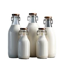 A Bottle Of Milk On A Transpa