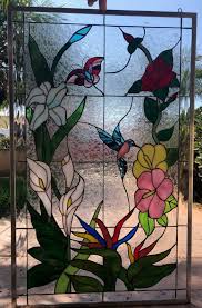 Flowers Stained Glass Windows Panels