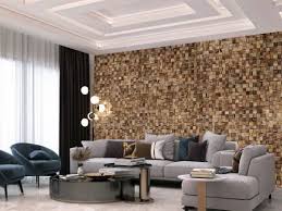Teak Wood Decorative Mosaic Wall Panels