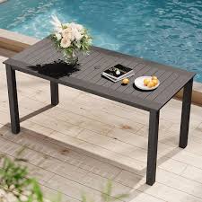 Umbrella Hole Plastic Patio Dining