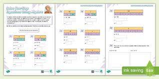 One Step Equations Using Algebra Worksheet