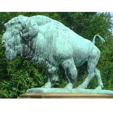 Large Bronze Bull Sculpture