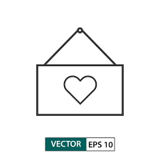 Wall Hanging Clipart Vector Love
