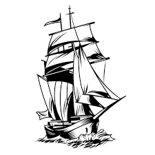 Free Vector Black And White Ship