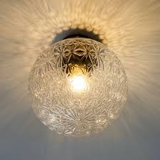 Ceiling Light With Textured Glass Ball