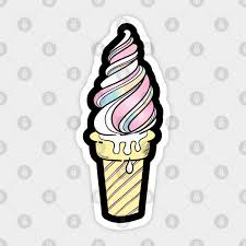 Ice Cream Icon Pastel Color Ice Cream