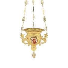 Gold Plated Hanging Oil Vigil