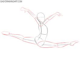 how to draw a gymnast easy drawing art